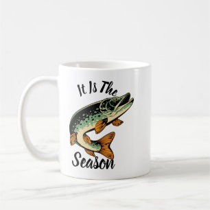 Fun Gray & Orange auf der Weißen TROUT Jahreszeit Kaffeetasse