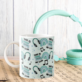 Fun Green Boys Music Lover Kaffeetasse