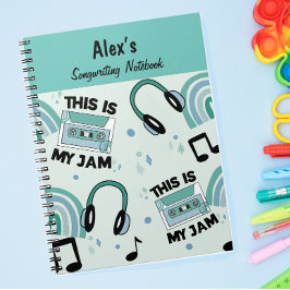 Fun Green Boys Songwriting Notebook Notizblock