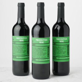 FUN GREEN editable Wine Labels for WINE Weinetikett