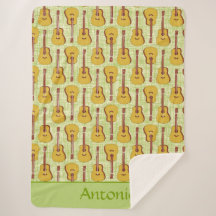 Fun Green Guitar Music Enthusiast Art