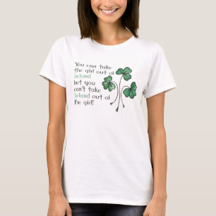Fun Green Kleeblatts Irish Girl T - Shirt