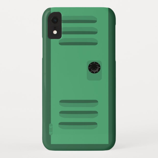 Fun Green School Locker Custom Cartoon Case-Mate iPhone Hülle (Rückseite)