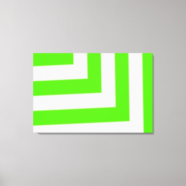 Fun Green Stripes Muster Canvas Print Leinwanddruck (Vorderseite)