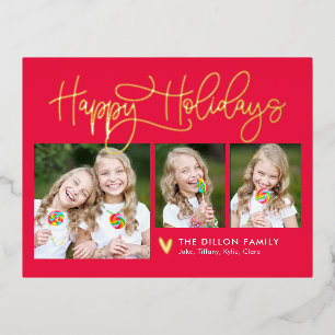 Fun Grey Editable Color Christmas Carte postale