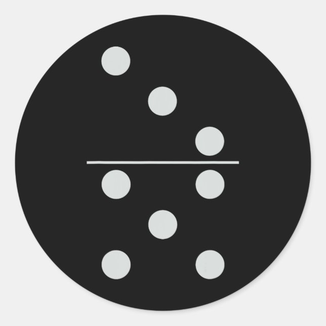 Fun Group Matching Halloween Kostüm Domino Domino Runder Aufkleber (Vorderseite)