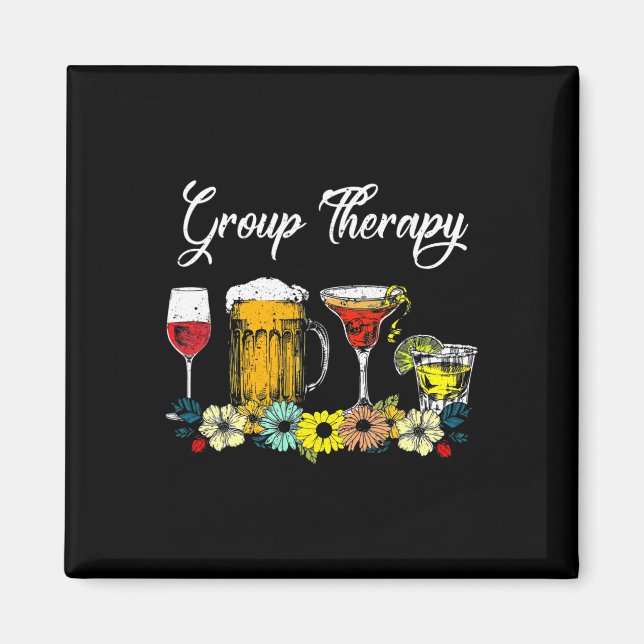 Fun Group Therapie Floral Drink Brille Mental Heal Magnet (Vorne)