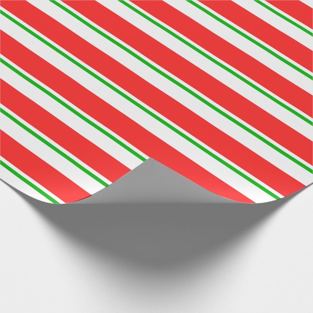 Fun Grün, Weiß, Rot Weihnachtsklänge Geschenkpapier (Ecke)