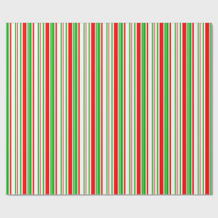 Fun-Grün-, Weiß-, Rote Streifen-/Linienmuster Geschenkpapier