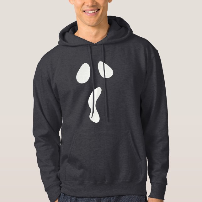 Fun Halloween bootgesichtsgeister beängstigendes P Hoodie (Vorderseite)
