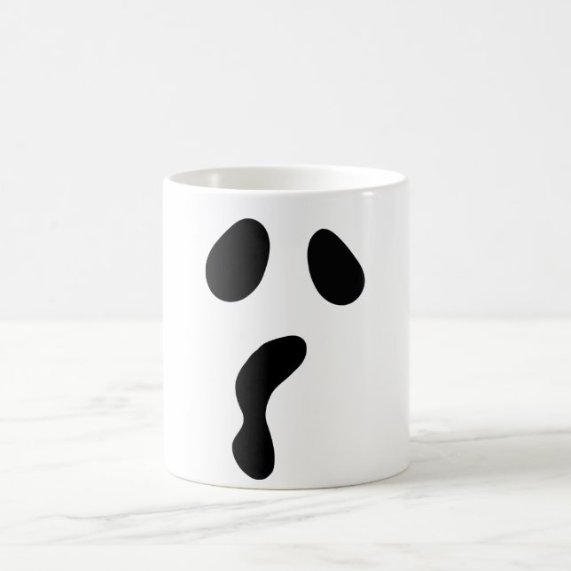 Fun Halloween bootgesichtsgeister beängstigendes P Kaffeetasse (Mittel)