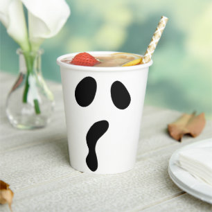 Fun Halloween bootgesichtsgeister beängstigendes P Pappbecher
