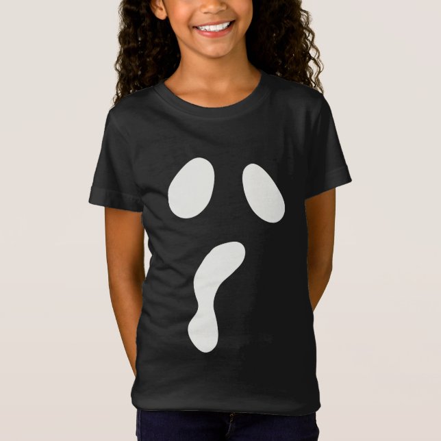 Fun Halloween bootgesichtsgeister beängstigendes P T-Shirt (Vorderseite)