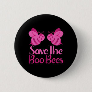 Fun Halloween Brustkrebs-T-Shirt Rettete die Boo-B Button
