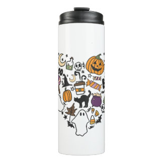 Fun Halloween Designs Halloween Herz Thermosbecher