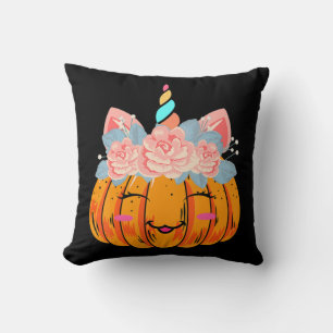 Fun Halloween Erntedank Niedlich Unicorn Pumpkin C Kissen
