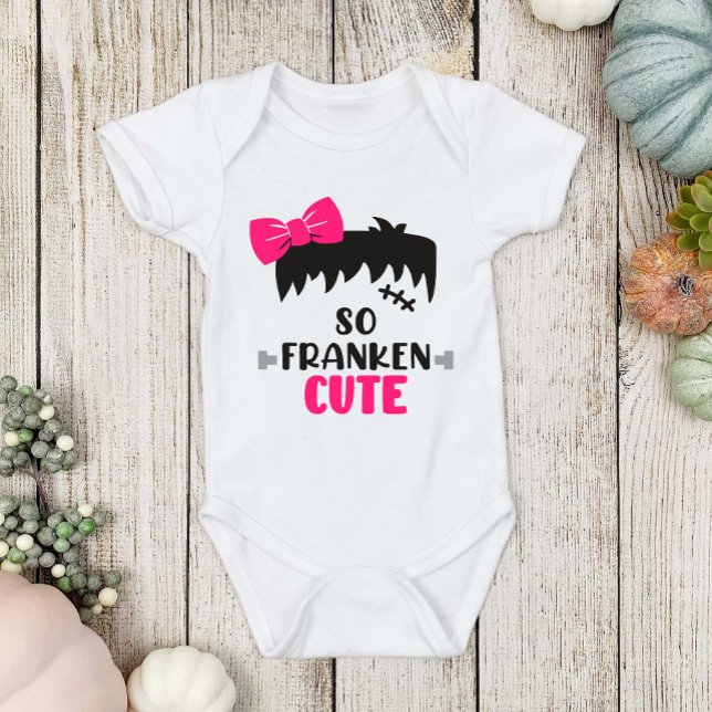 Fun Halloween Frankenstein So Franken Niedlich Gir Baby Strampler (Von Creator hochgeladen)