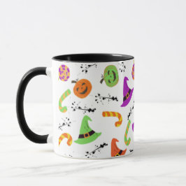 Fun Halloween Gemusterter Hintergrund Tasse