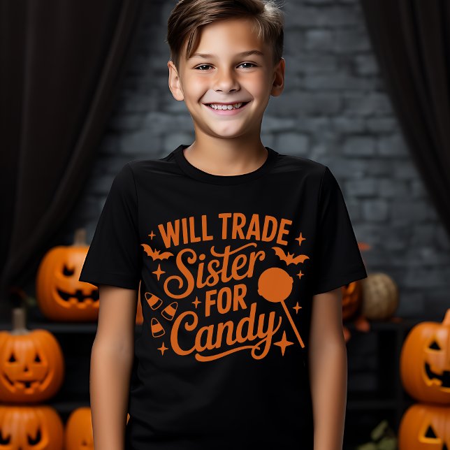 "Fun Halloween Gift - Will Trade Sister for Candy T-Shirt (Von Creator hochgeladen)