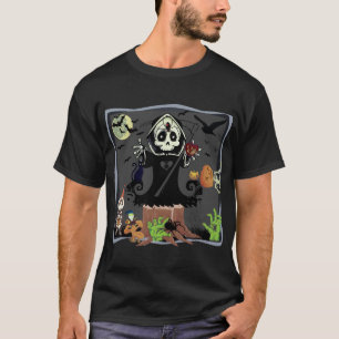 Fun Halloween Grim Sensenmann Zombies Pumpkin Skel T-Shirt