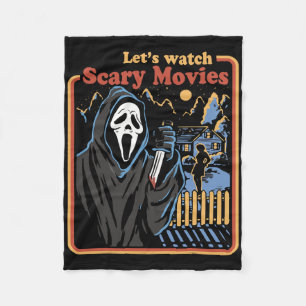 Fun Halloween Lass's Watch Horror Movies Ghost Fleecedecke