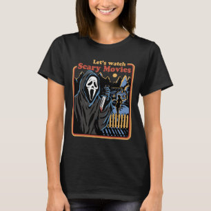 Fun Halloween Lass's Watch Horror Movies Ghost T-Shirt
