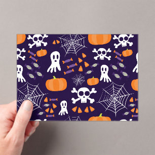 Fun Halloween Pattern Acryleinladungen