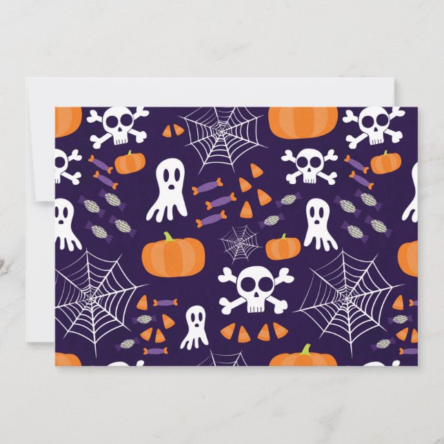 Fun Halloween Pattern Einladung (Vorderseite)