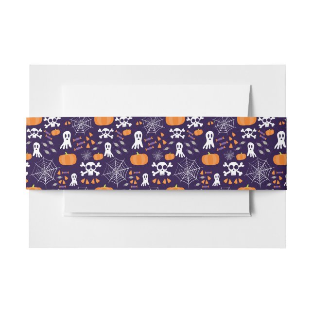 Fun Halloween Pattern Einladungsbanderole (Vorderseite Beispiel)