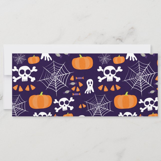Fun Halloween Pattern Feiertagskarte (Vorderseite)