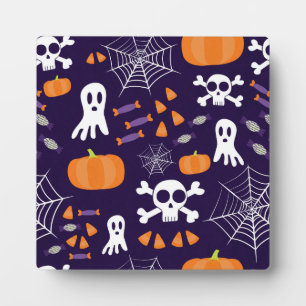 Fun Halloween Pattern Fotoplatte