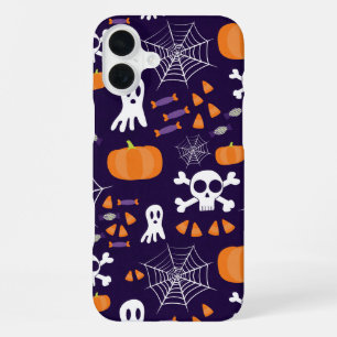 Fun Halloween Pattern iPhone 16 Plus Hülle