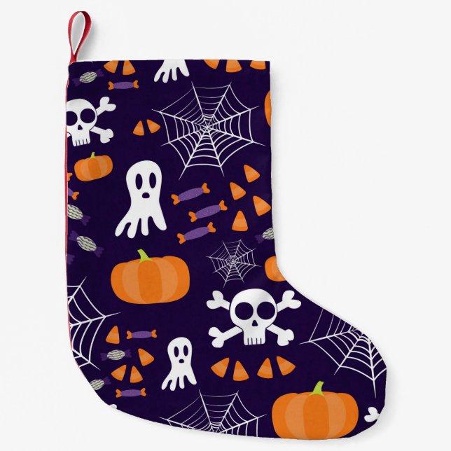 Fun Halloween Pattern Kleiner Weihnachtsstrumpf (Vorderseite)