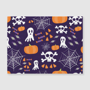 Fun Halloween Pattern Magnetkarte