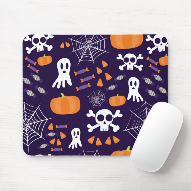 Fun Halloween Pattern Mousepad (Mit Mouse)