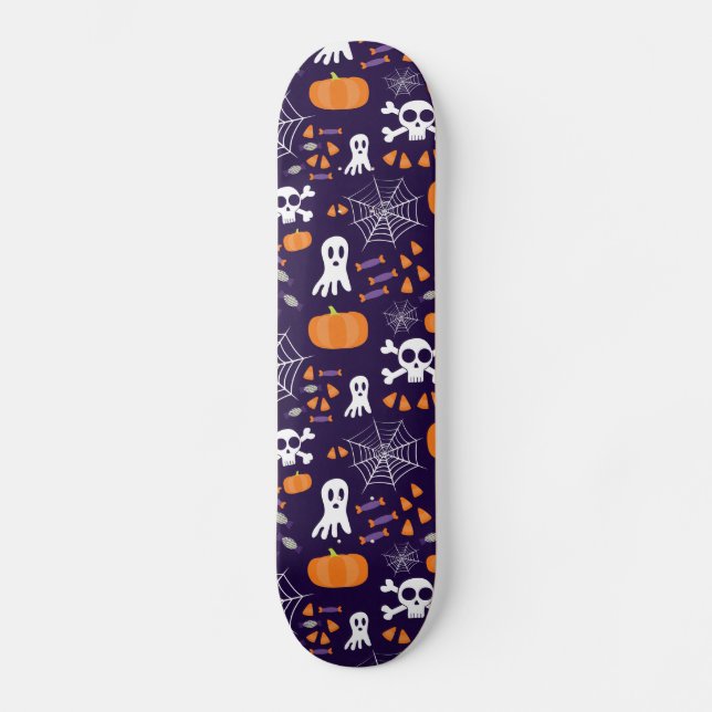 Fun Halloween Pattern Skateboard (Vorderseite)