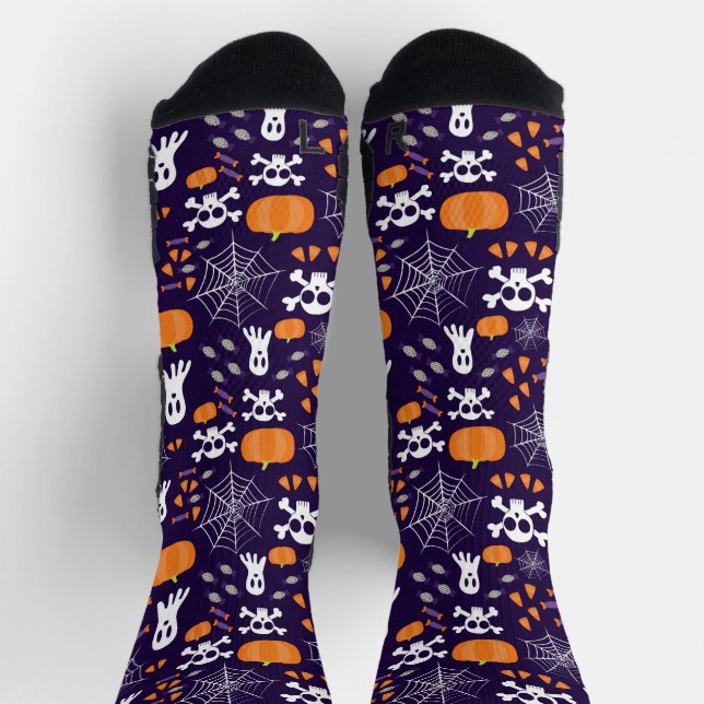 Fun Halloween Pattern Socken (Oben)