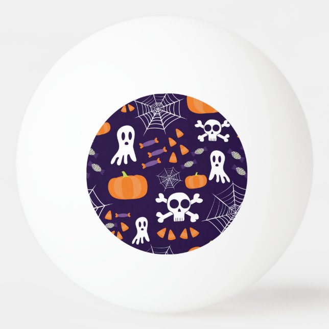 Fun Halloween Pattern Tischtennisball (Vorderseite)