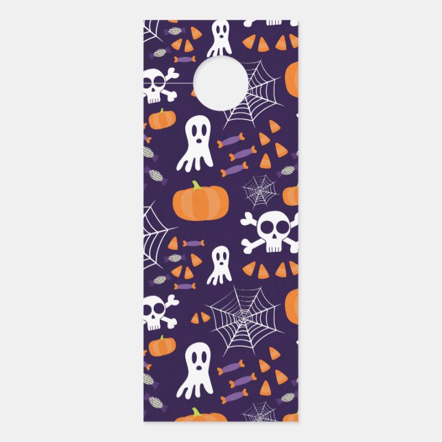 Fun Halloween Pattern Türanhänger (Vorderseite)