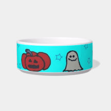 Fun Halloween Print on Blue