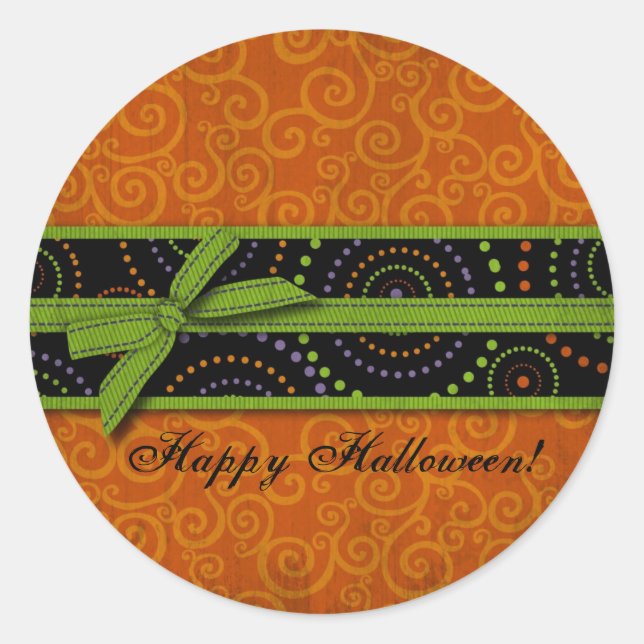 Fun Halloween Prints Runder Aufkleber (Vorderseite)