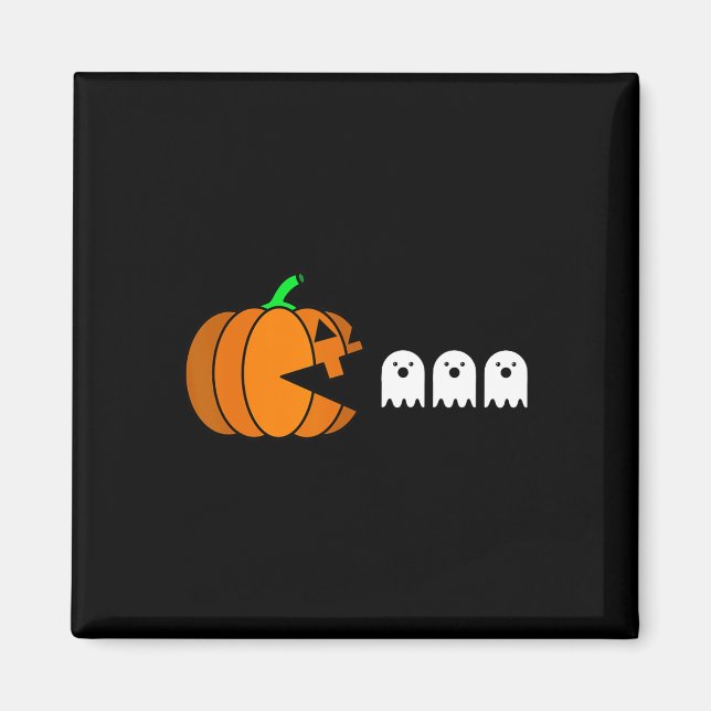 Fun Halloween Pumpkin Eating Ghost Magnet (Vorne)