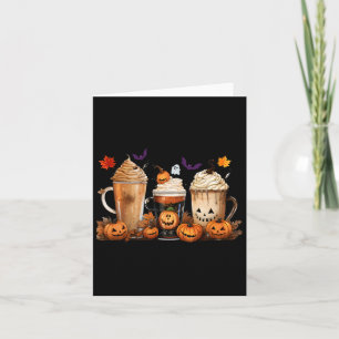 Fun Halloween Pumpkin Gewürz Latte Kaffee Fall Wom Karte