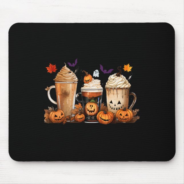 Fun Halloween Pumpkin Gewürz Latte Kaffee Fall Wom Mousepad (Vorne)