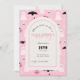 Fun Halloween Pumpkins und Bat Themenparty Einladung