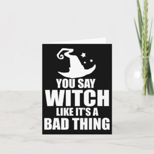 Fun Halloween sagt man Hexe, als wäre es eine D Sa Karte