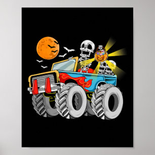 Fun Halloween Skeleton Monster LKW Kinder Tod Tod Poster