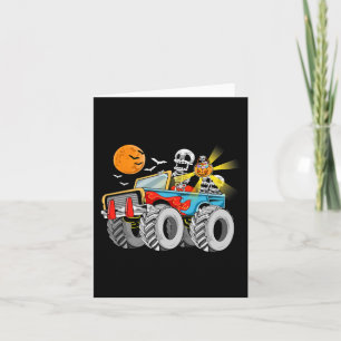 Fun Halloween Skeleton Monster-Truck Kids Boys Tod Karte