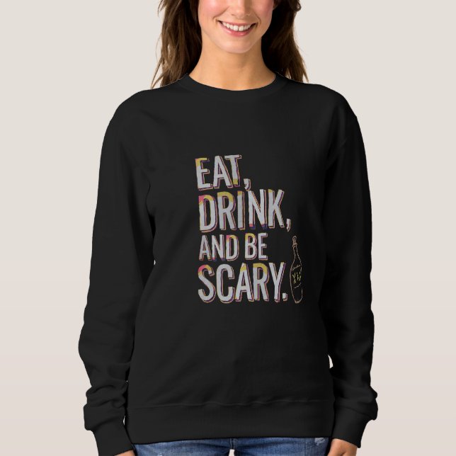 Fun Halloween Trick oder Behandlung Beängstigendes Sweatshirt (Vorderseite)