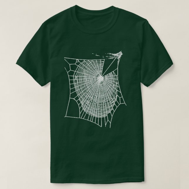 Fun Hand gezeichnet scharfe Halloween Spinnen Web  T-Shirt (Design vorne)
